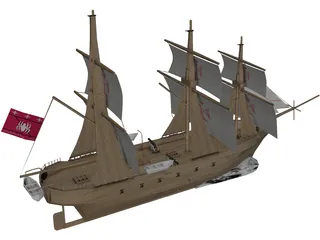 Barco 3D Model preview