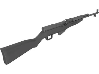 SKS Rifle 3D Model preview