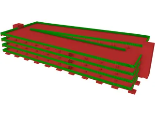 Spiral Style Multi Story Car Park 3D Model preview