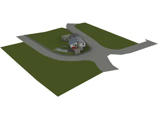 Single Family Villa 3D Model preview