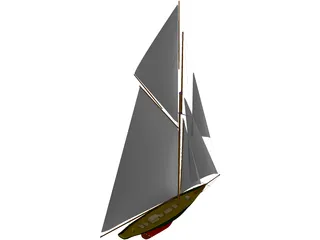 Britannia Sailing Yacht 3D Model preview