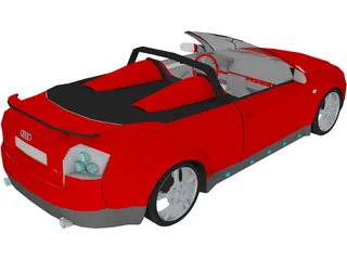 Audi A4 Cabrio [Tuned] 3D Model preview