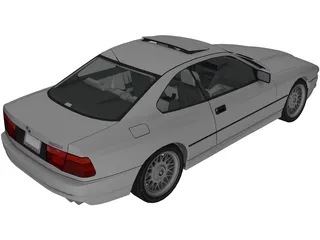BMW 850i (E31) (1989-1994) 3D Model preview