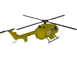 MBB BO 105 3D Model preview