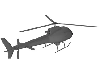 Eurocopter AS-350 B2 Squirrel Ecureuil 3D Model preview