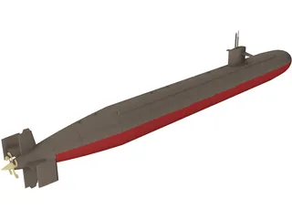 USS Dallas 3D Model preview