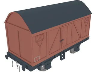 Goods Wagon 3D Model preview