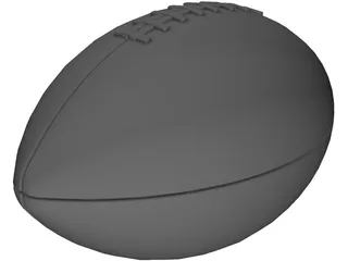 American Football Ball 3D Model preview