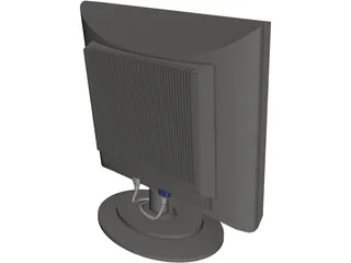 Flat Screen Monitor 17 inch 3D Model preview