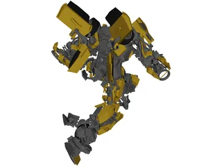 Transformers Movie Bumblbee - 77 Camaro 3D Model preview
