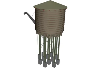Water Tower 3D Model preview