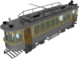 Trolley Russian WW1 Type-H 3D Model preview