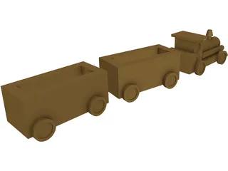 Toy Train 3D Model preview