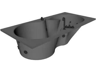 Bathtub Apollonia 3D Model preview