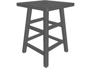 Museum Stool 3D Model preview