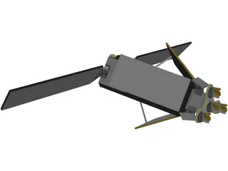 Iridium Constellation Satellite 3D Model preview