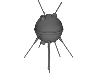 Luna 1 Probe 3D Model preview