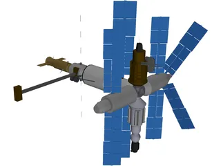 MIR Space Station 3D Model preview