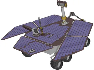 Mars Spirit Rover Exploration 3D Model preview