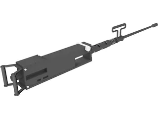 12.7 Browning M2 3D Model preview