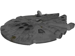 Star Wars Millenium Falcon 3D Model preview