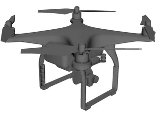 DJI Phantom 3 Drone 3D Model preview