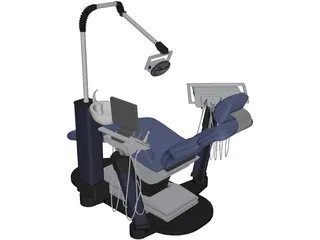Dentist Chair 3D Model preview