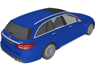 Mercedes-Benz C63 AMG W205 Estate (2015) 3D Model preview