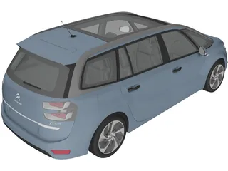 Citroen Grand C4 Picasso (2014) 3D Model preview