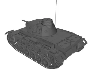 Panzer III 3D Model preview