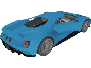 Ford GT (2017) 3D Model preview