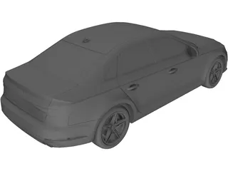 Audi A4 (2017) 3D Model preview