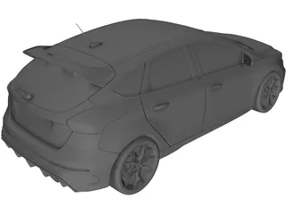 Ford Focus RS (2016) 3D Model preview