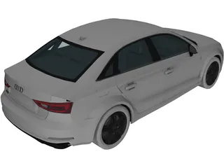 Audi A3 Sedan (2013) 3D Model preview