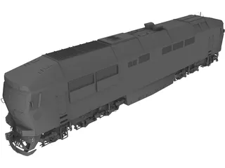 Diesel Locomotive TEP70 3D Model preview