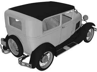 Ford Model A (1929) 3D Model preview