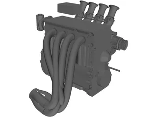 Elan DP02 Mazda MZR Engine 3D Model preview
