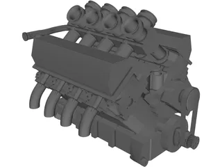 Ford 6L V8 Motor 3D Model preview