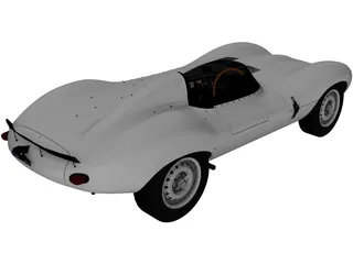 Jaguar D-Type (1956) 3D Model preview