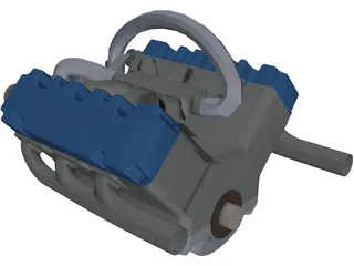V6 Engine 3D Model preview