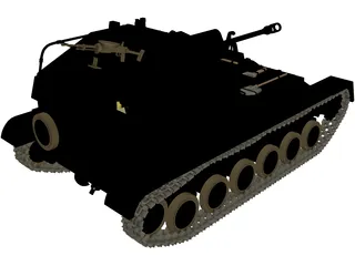 Su-76M 3D Model preview