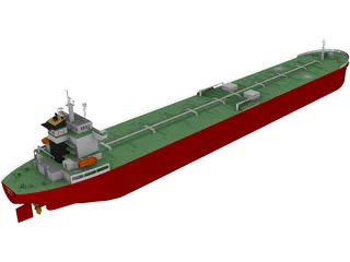 Panamax Oil Tanker 3D Model preview