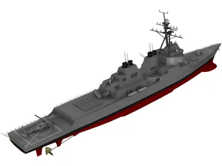 Arleigh Burke-Class Destroyer 3D Model preview
