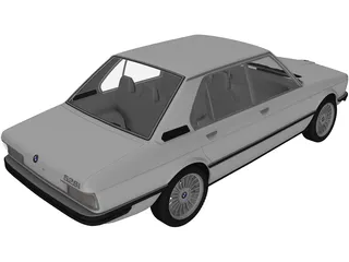 BMW 528i E12 3D Model preview