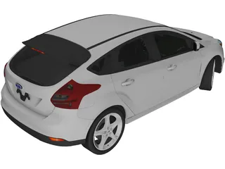 Ford Focus (2014) 3D Model preview