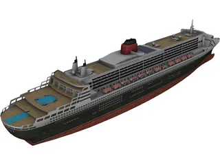 RMS Queen Mary 2 3D Model preview