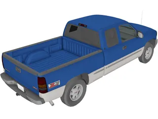 GMC Sierra Extended Cab (1999) 3D Model preview
