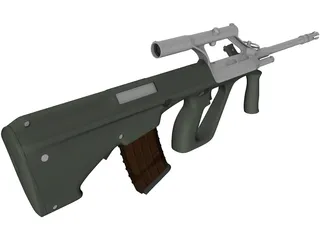 Steyr AUG A1 3D Model preview
