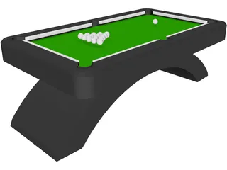 Pool Table 3D Model preview