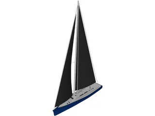 Sailboat 3D Model preview